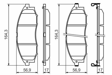 Колодки гальмівні (передні) Nissan Navara/Pick Up 2.4i/2.5 TD 98-