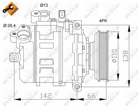 Компресор кондиціонера Audi A4/A6 1.9TDI 00-05