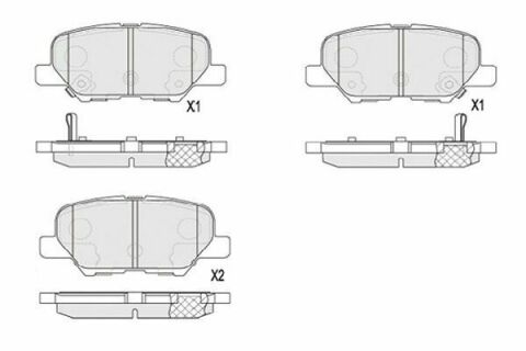 Колодки гальмівні (задні) Mitsubishi Outlander III/Mazda 6 12- (Akebono)