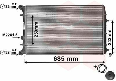 Радиатор охлаждения Skoda Fabia 99-14/Roomster 06-15