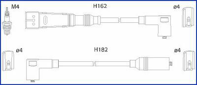 Комплект проводов высокого напряжения transporter t4 2.0 90-03