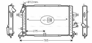 Радиатор охлаждения Astra H 1.3/1.9cdti
