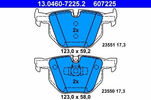 Колодки гальмівні (задні) BMW 3 (E90/E91/E92/E93) 04-13/X1 (E84) 09-15