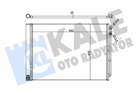 KALE BMW Радіатор кондиціонера 5 F10,6,7 F01