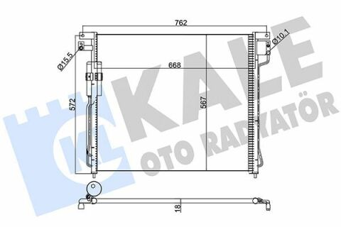 KALE NISSAN Радиатор кондиционера Navara,Pathfinder III 2.5dCi/4.0 05-