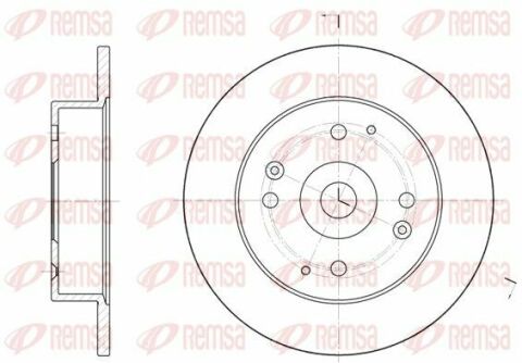 Диск тормозной задн. HONDA Accord ROVER 620/623 93- (260*10)