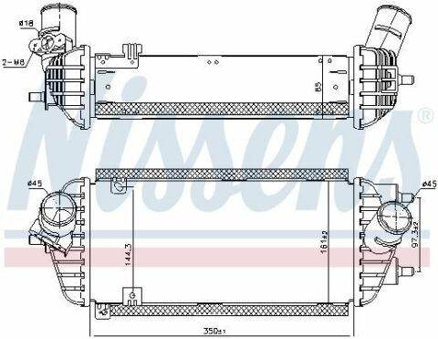 Интеркулер HY i40(11-)1.7 CRDI(+)[OE 282712A800]