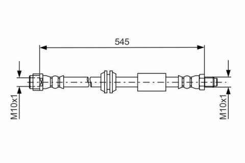 Шланг гальмівний (передній) MB M-class (W164)/GL (X164) 05- (545mm)