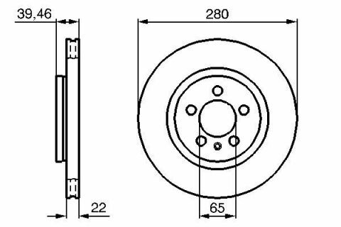 Диск тормозной (передний) VW Passat 91-97 (279.9x22)