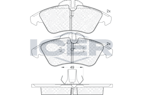 Колодки тормозные (передние) VW LT 28-35 II/28-46 II 96-06 (без датчиков)