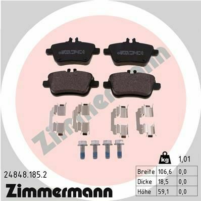 Тормозные колодки (задние) MB A-class (W176)/B-class (W246) 11- (TRW) (с аксессуарами)