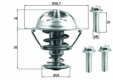 Термостат Ford Focus II/Mondeo IV/Volvo XC70 II/V70 III/S80 II 2.5/V50/C70 II 2.4/2.5