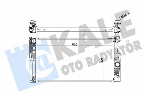 KALE BMW Радиатор охлаждения 5 F10 520/528i 11-