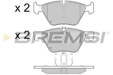 Гальмівні колодки пер. BMW 5 (E60) 05-10 (ATE) (154,8 x63, 6x20,3)