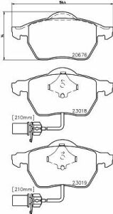 Гальмівні колодки пер. Passat B5/Audi A4/A6 00-05