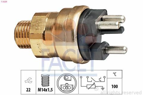 Датчик температури W124/201 M102 (3 конт.)