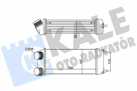 KALE PEUGEOT Интеркулер 206 1.6/2.0HDI 02-