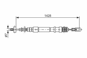 Трос ручного тормоза 480-440 87- VOLVO