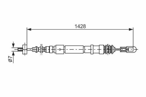 Трос ручного гальма 480-440 87- VOLVO