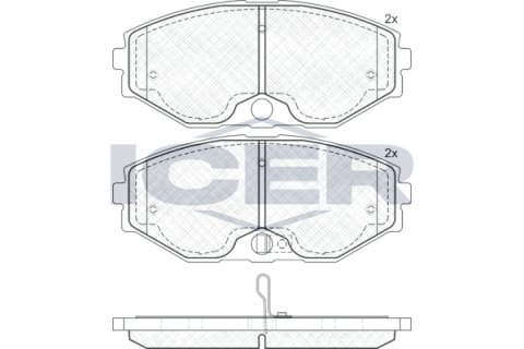 Колодки тормозные (передние) Nissan Maxima 99-07/Infiniti J30 92-97/Q45 89-96 (Akebono)