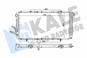 KALE FIAT Радиатор охлаждения Ducato,Citroen Jumper,Peugeot 1.9D/2.8TD 94-