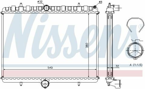 Радіатор CN C8(02-)2.0 HDi(+)[OE 1330.Q7]