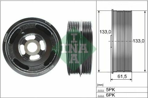 Шкив коленвала Ford Focus II/III/Mondeo IV 1.6 Ti 04-