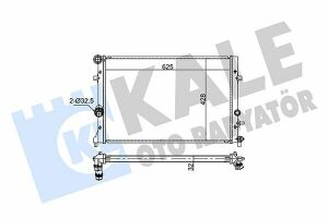 KALE VW Радіатор охолодження Audi A3,Caddy III,Golf VI,Jetta IV,Touran,Skoda Octavia II 1.2TSI