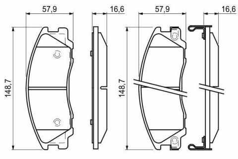 Колодки тормозные (передние) Hyundai Terracan 01-06