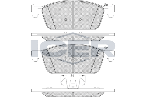 Колодки гальмівні (передні) Ford Kuga II 12-/Transit Connect II/Tourneo Connect II 13-