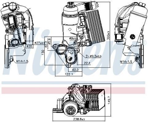 Масляный радиатор RENAULT TRAFIC II (01-) 2.0 dCi