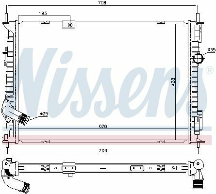 Радиатор NS QASHQAI(07-)1.6 dCi[OE 21400BB50A]