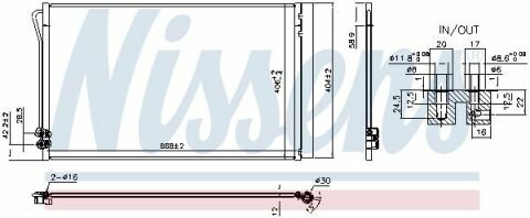 Радіатор кондиціонера MB Vito (W447) 1.6-2.2CDI 14-