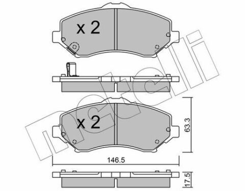 Колодки тормозные (передние) Chrysler Grand Voyager/Dodge Caravan/Journey/Jeep Cherokee/Compass 07-