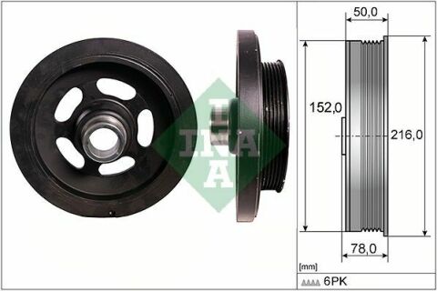 Шків колінвалу MB Sprinter 2.7CDI 00-06, OM 612.981 / OM 647.981 Шків колінвалу MB Sprinter 2.7CDI 00-06, OM 612.981 / OM 647.981