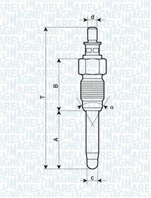 MAGNETI MARELLI Свеча накала RENAULT MEGANE II 1.5 DCI 05- [062900059304]