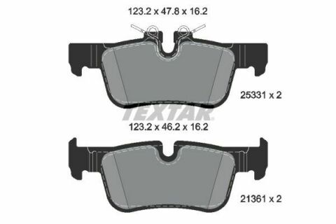 Колодки гальмівні (задні) BMW 2 (F44-46)/X1/i3 Hybrid 13- (Ate-Teves) Q+