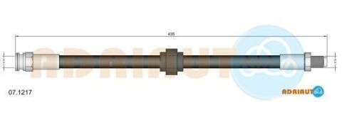 ADRIAUTO CITROEN Шланг гальмівний пров. Visa, PEUGEOT 205/309/505