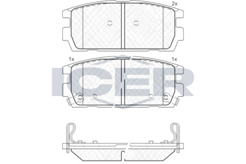 Колодки тормозные (задние) Hyundai Terracan 01-06