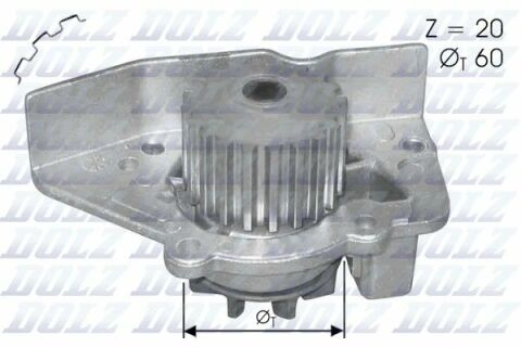 Насос воды BX 87-,XANTIA,ZX CITROEN