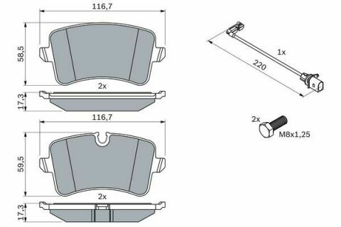 Колодки тормозные (задние) Audi A4/A5/A6/A7 10-/Porsche Macan 14-