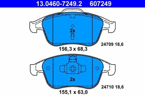 Колодки тормозные (передние) Renault Megane III/Laguna III 1.5dCi/2.0dCi 07-