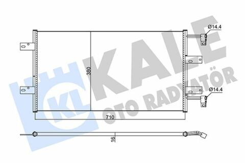 KALE RENAULT Радиатор кондиционера Trafic II 2.5dCi 03-,Opel Vivaro