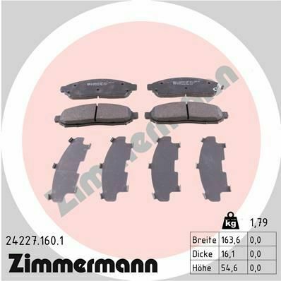 Колодки тормозные (передние) Nissan Partfinder 05-/NP300 05 (163.5x54.1x16) (Sumitomo)