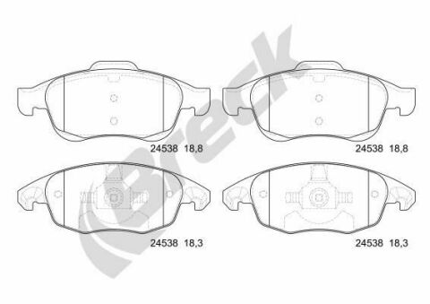 Колодки гальмівні (передні) Citroen Berlingo/Peugeot Partner 1.6/1.6HDi 08-