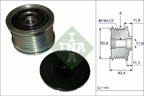 Шків генератора MB S-class (W221) 05-13, OM642