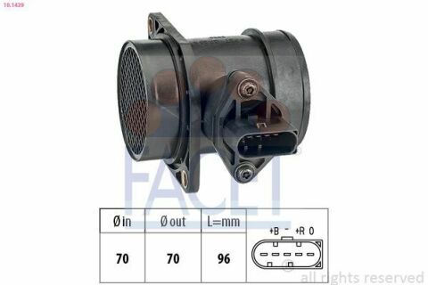 Витратомір повітря (5конт.) AUDI A4/A6/SKODA OCTAVIA 1.6/1.8T 96-10 Витратомір повітря (5конт.) AUDI A4/A6/SKODA OCTAVIA 1.6/1.8T 96-10