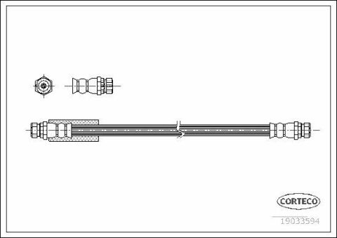 Шланг тормозной (задний) VW Caddy III/ Passat 1.4-2.0TSI/FSI/ 1.9TDI 05-15