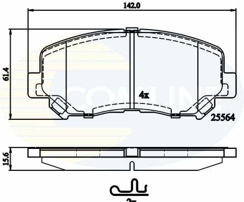 CBP32252 Comline - Гальмівні колодки до дисків