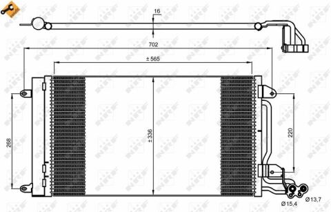 Радіатор кондиціонера Audi A1/VW Polo 09-18